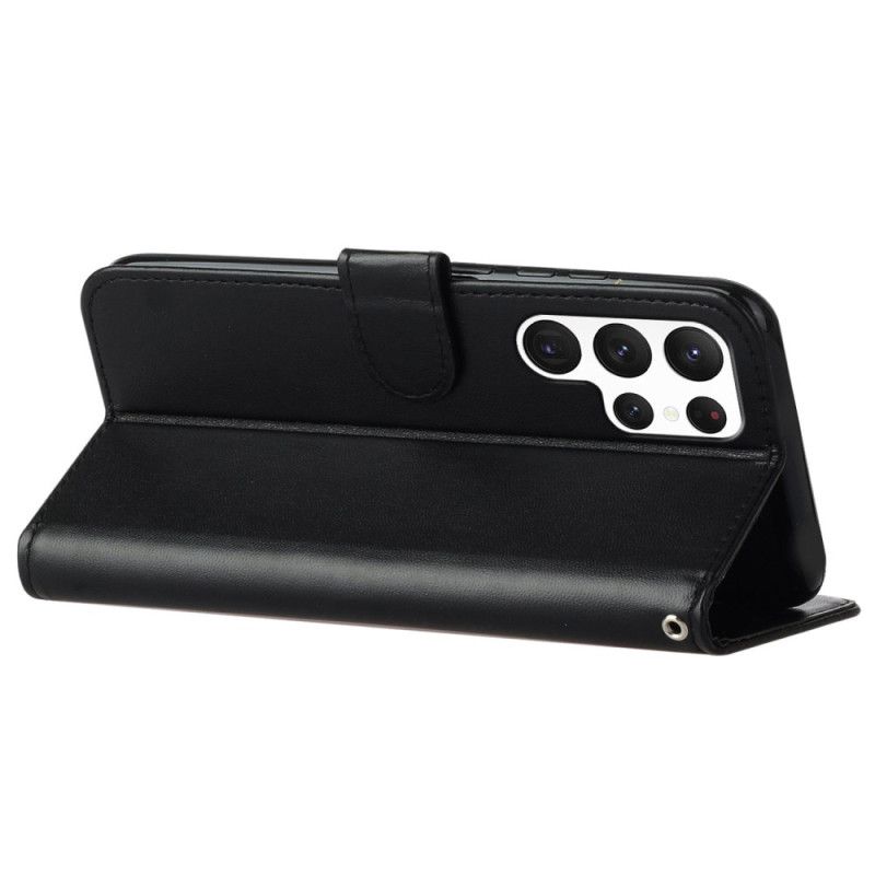 Lederhüllen Samsung Galaxy S25 Ultra 5g Handyhülle Glattes Kunstleder