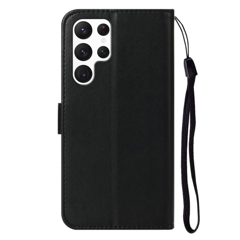 Lederhüllen Samsung Galaxy S25 Ultra 5g Handyhülle Glattes Kunstleder