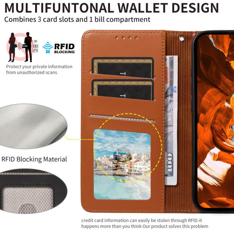 Lederhüllen Samsung Galaxy S25 Ultra 5g Handyhülle Rfid-geldbörse Aus Leder Mit Riemen