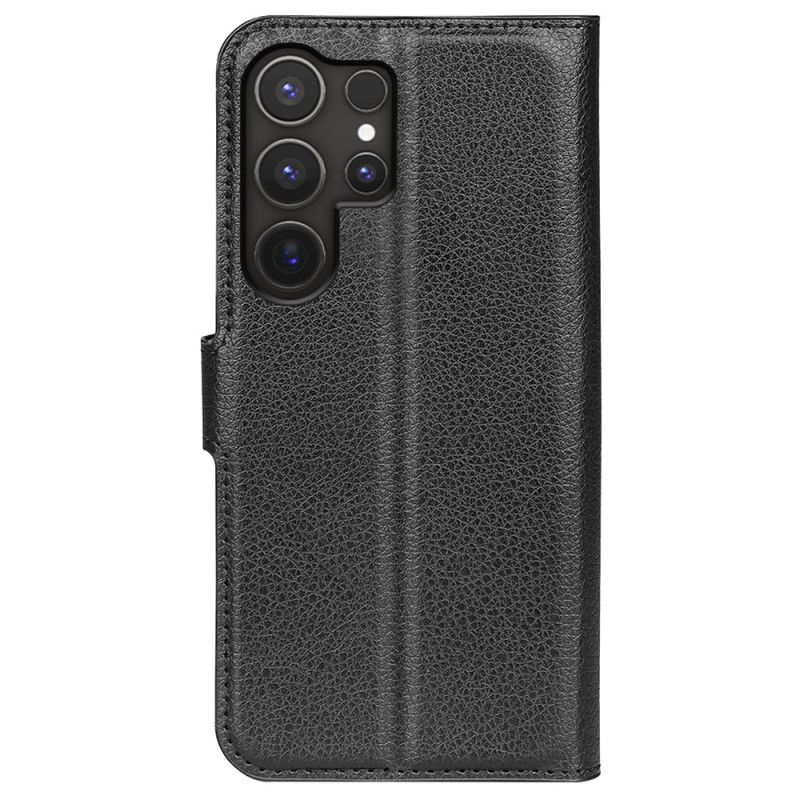 Lederhüllen Samsung Galaxy S25 Ultra 5g Klassisches Litschi-kunstleder