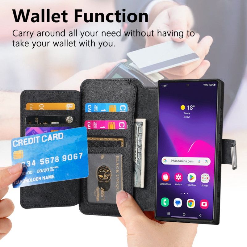 Lederhüllen Samsung Galaxy S25 Ultra 5g Magnetische Abnehmbare Hülle
