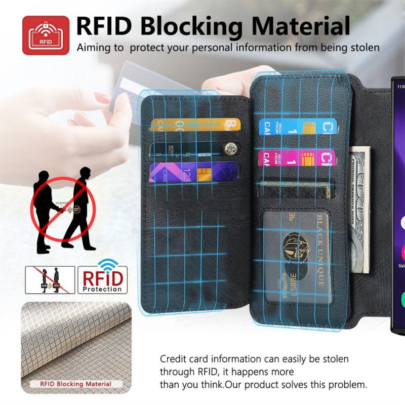 Lederhüllen Samsung Galaxy S25 Ultra 5g Magnetische Abnehmbare Hülle