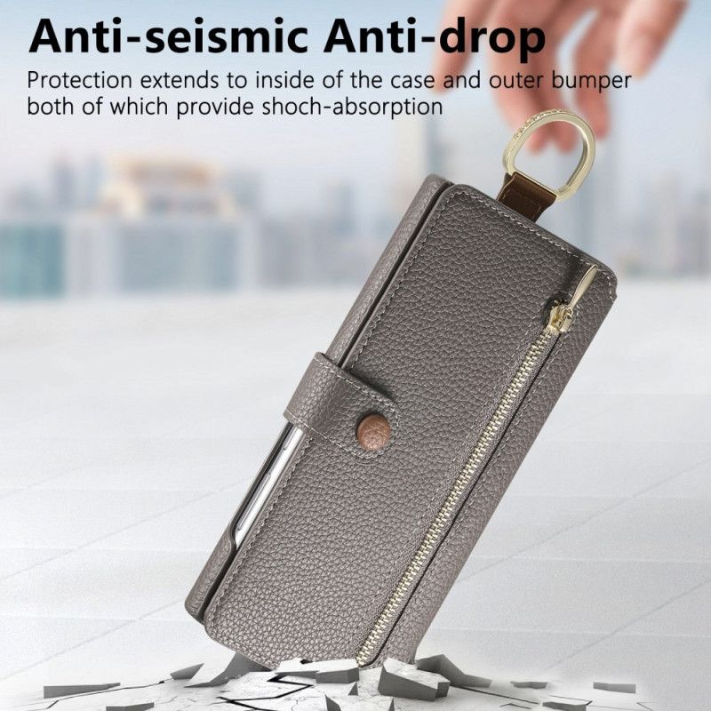Lederhüllen Samsung Galaxy S25 Ultra 5g Rfid-geschützte Geldbörse Mit Tasche Und Ringhalter