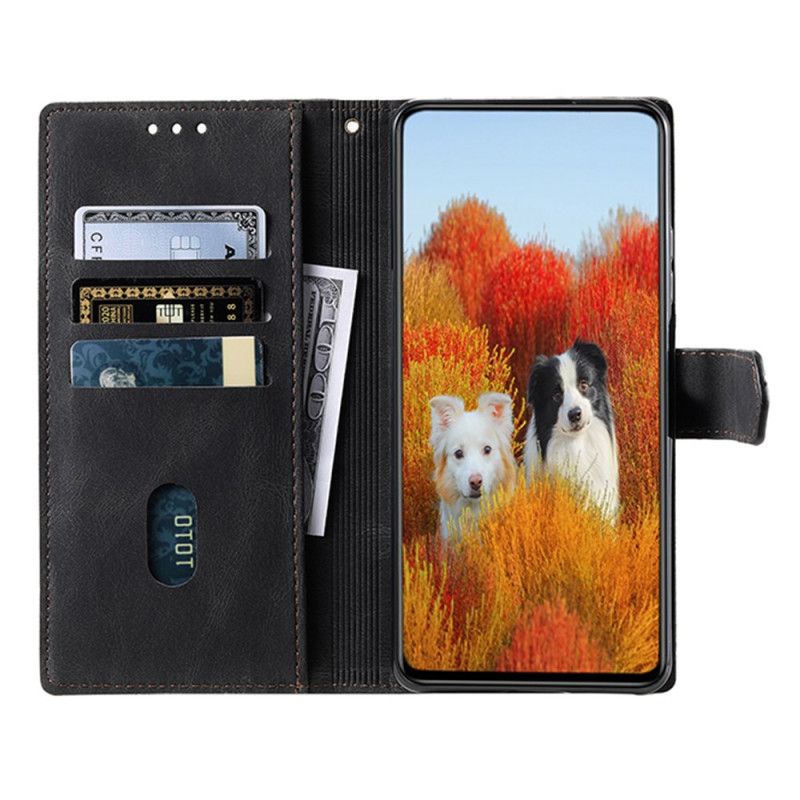 Lederhüllen Samsung Galaxy S25 Ultra 5g Zweifarbige Rfid-geldbörse In Wildlederoptik Mit Riemen