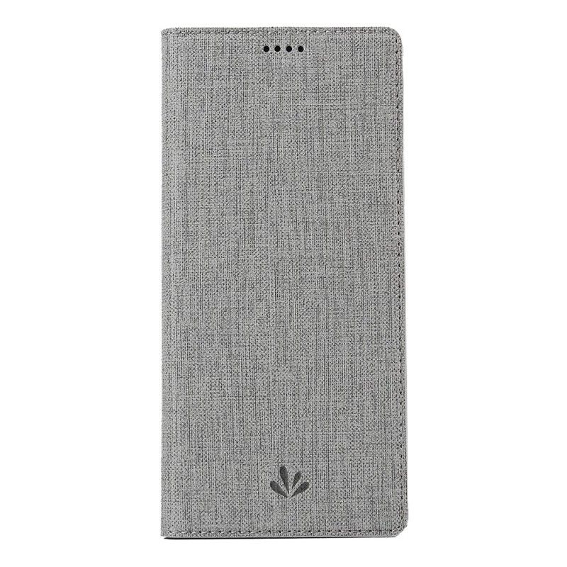 Flip Case Für Sony Xperia 10 Grau Strukturiert