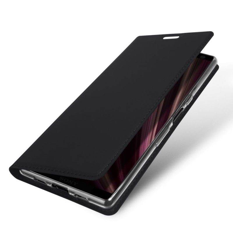 Flip Case Für Sony Xperia 10 Marineblau Erstklassige Serie