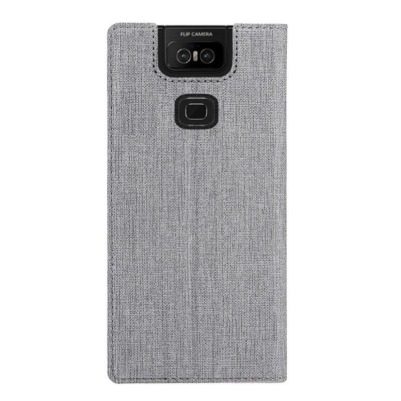 Flip Case Asus ZenFone 6 Schwarz Strukturiert