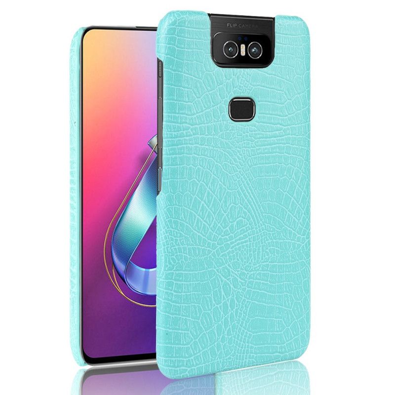 Hülle Für Asus ZenFone 6 Schwarz Krokodilhauteffekt