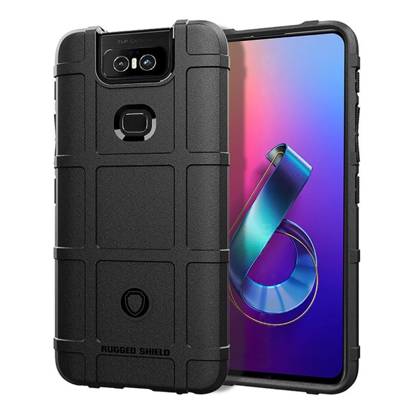 Hülle Für Asus ZenFone 6 Schwarz Robuster Schild