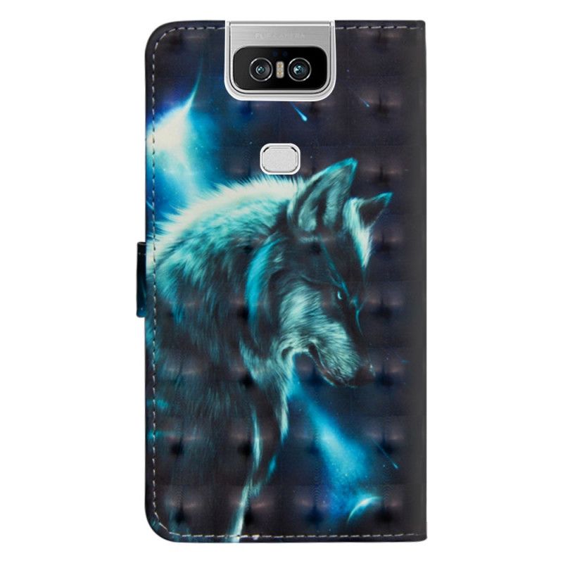 Lederhüllen Asus ZenFone 6 Majestätischer Wolf