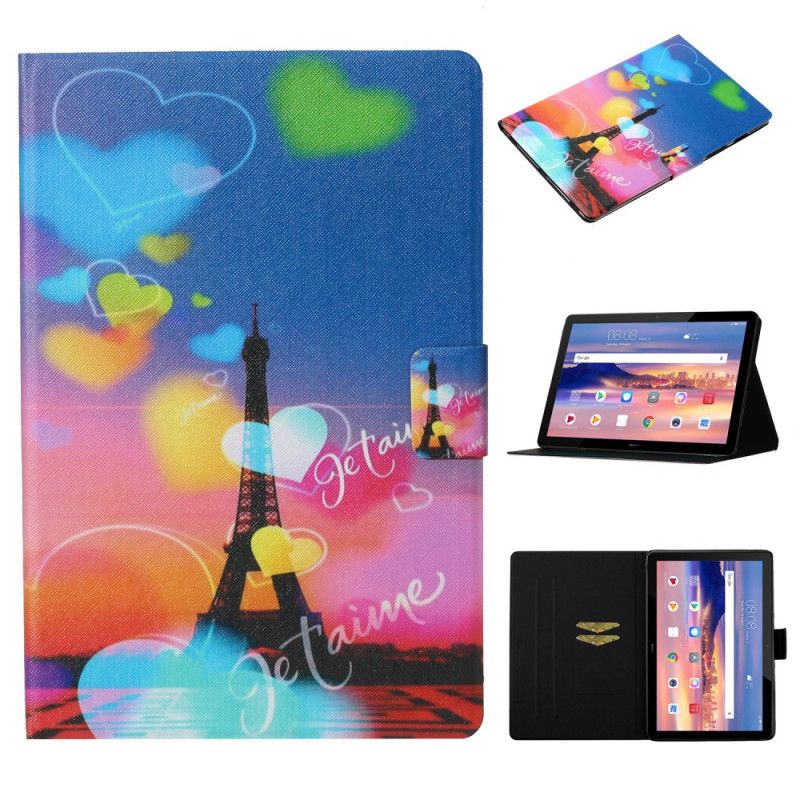 Lederhüllen Für Huawei MediaPad T3 10 Paris Ich Liebe Dich