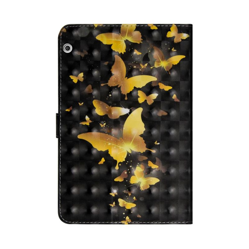Lederhüllen Huawei MediaPad T3 10 Gelbe Schmetterlinge