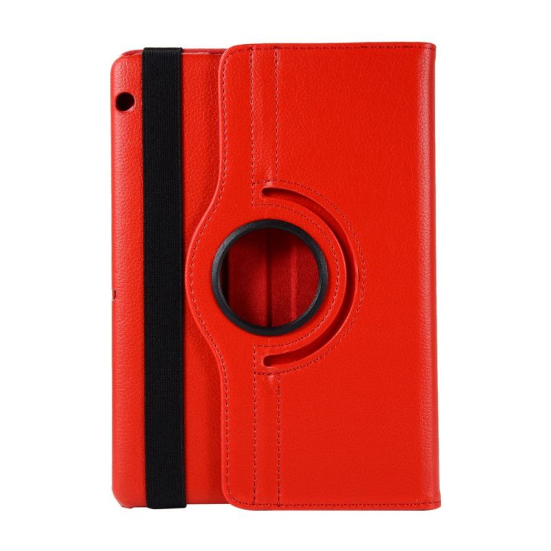 Lederhüllen Huawei MediaPad T3 10 Rot 360 ° Drehbarer Litschilederstil