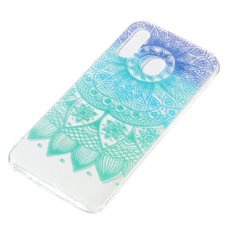 Hülle Samsung Galaxy A40 Handyhülle Transparentes Blaues Mandala