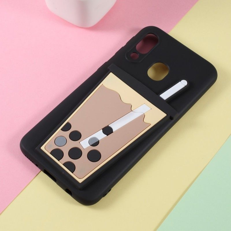 Hülle Samsung Galaxy A40 Schwarz Bubble Tea