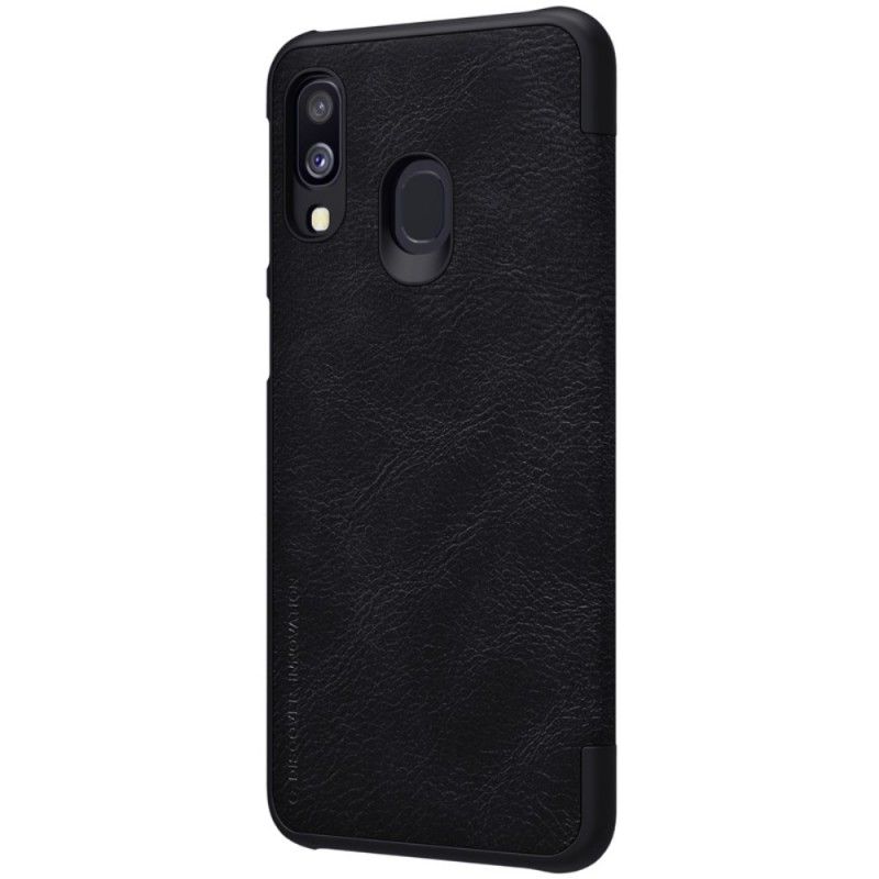 Hülle Samsung Galaxy A40 Schwarz Nillkin-Qin-Serie