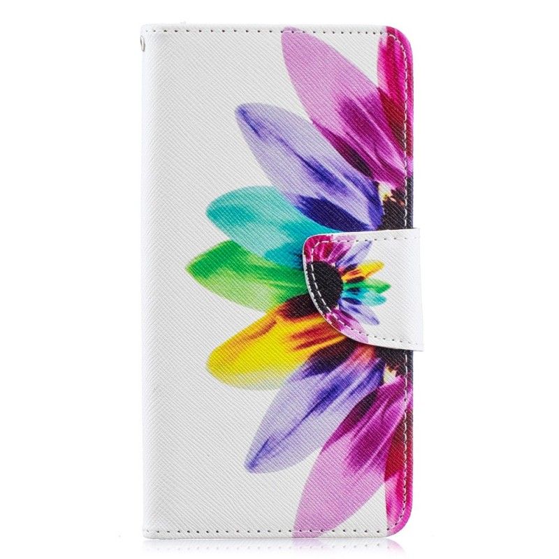 Lederhüllen Samsung Galaxy A40 Aquarellblume