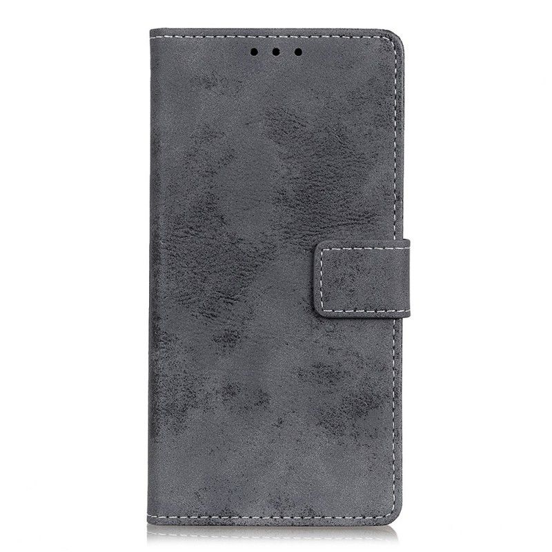 Lederhüllen Samsung Galaxy A40 Grau Vintage Ledereffekt