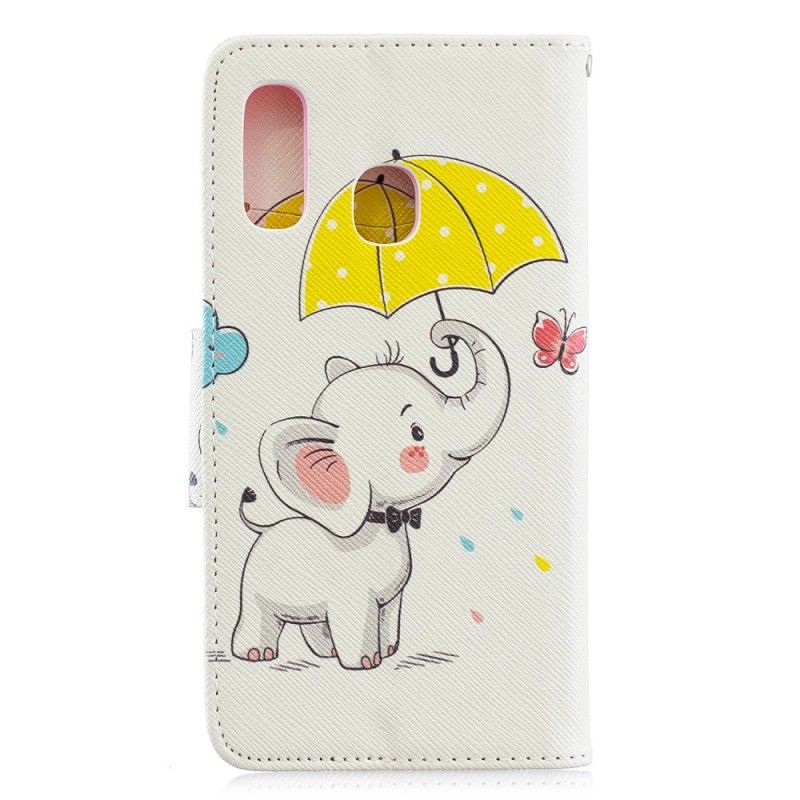 Lederhüllen Samsung Galaxy A40 Handyhülle Elefantenbaby