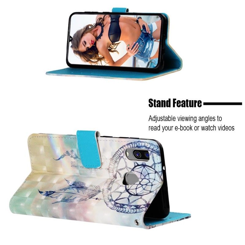 Lederhüllen Samsung Galaxy A40 Pastellfarbener Traumfänger