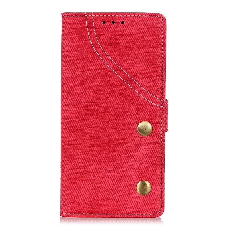 Lederhüllen Samsung Galaxy A40 Rot Knopfjeans