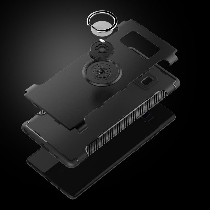 Hülle Für Samsung Galaxy Note 8 Schwarz Hybriddesign Mit Ring