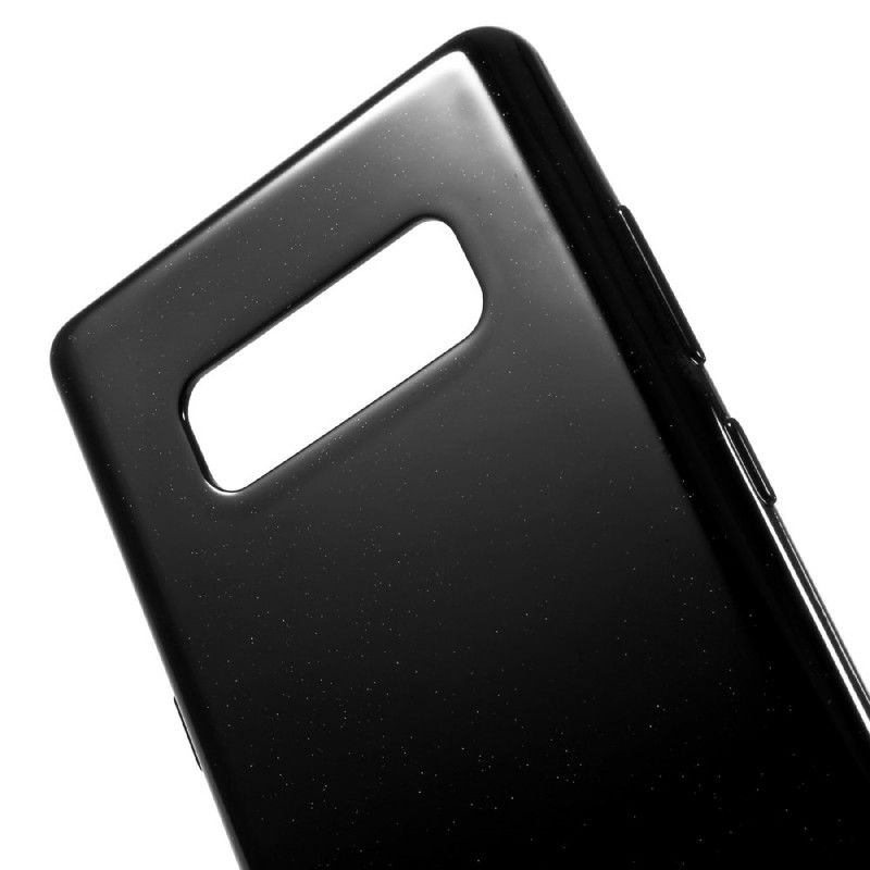 Hülle Samsung Galaxy Note 8 Schwarz Handyhülle Gänsehaut-Glitzer-Stil