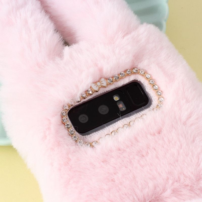 Hülle Samsung Galaxy Note 8 Weiß Kaninchenfelldesign