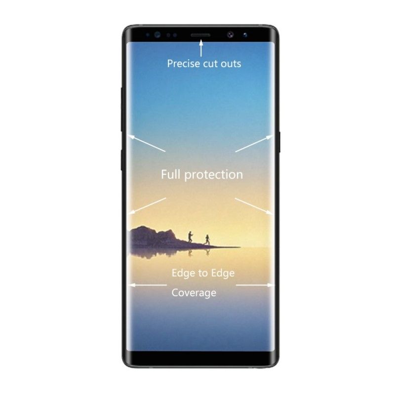 Schutz Aus Gehärtetem Glas Samsung Galaxy Note 8 Schwarz