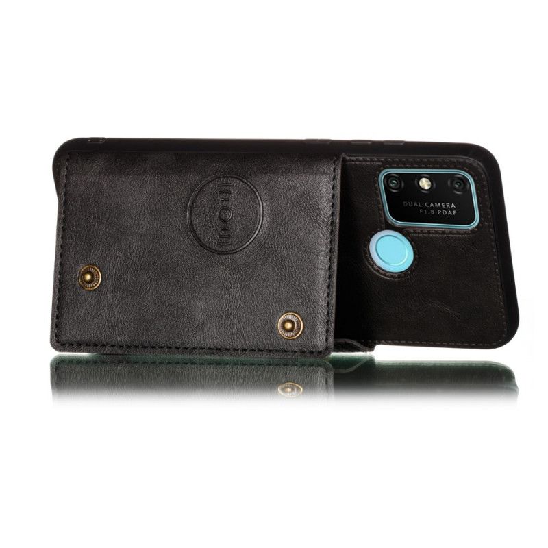 Hülle Für Samsung Galaxy A21S Schwarz Snap Wallet