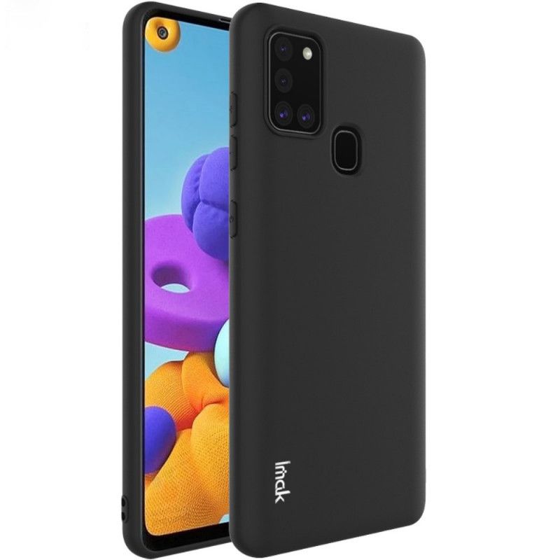 Hülle Samsung Galaxy A21S Schwarz Silikonmatte Der Uc-1-Serie Imak