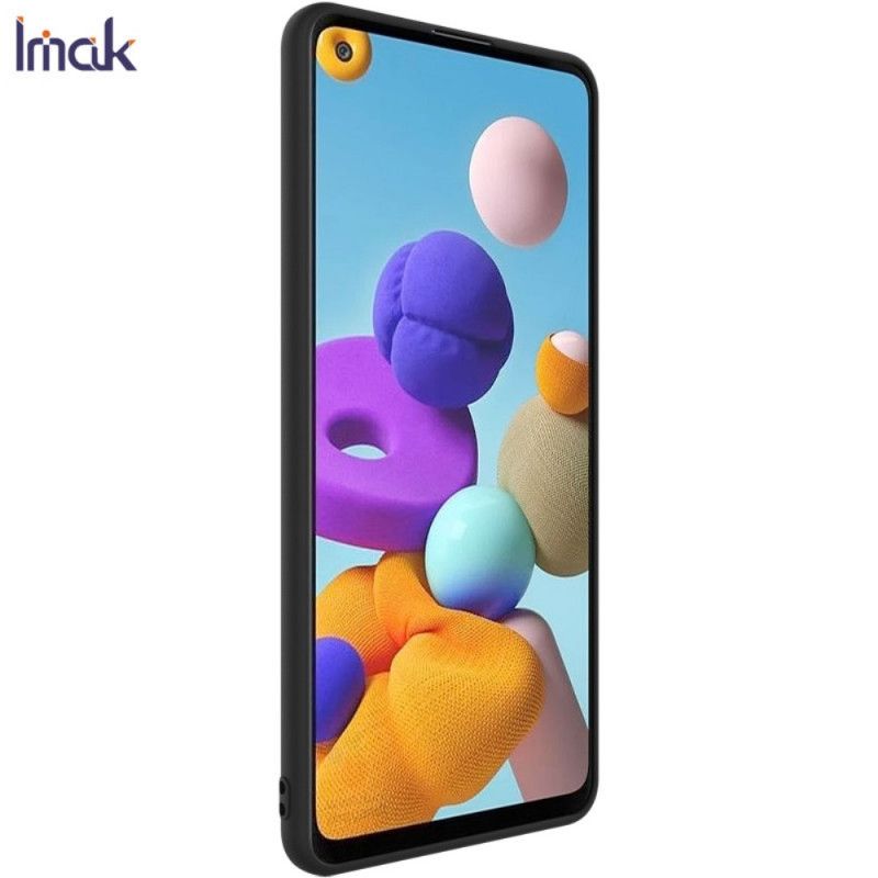 Hülle Samsung Galaxy A21S Schwarz Silikonmatte Der Uc-1-Serie Imak