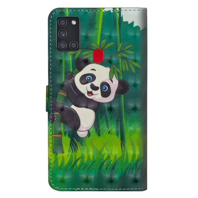 Lederhüllen Für Samsung Galaxy A21S Panda Und Bambus