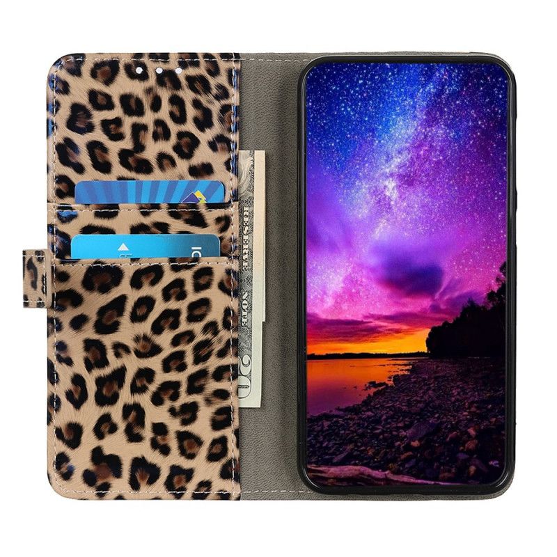 Lederhüllen Samsung Galaxy A21S Einfacher Leopard