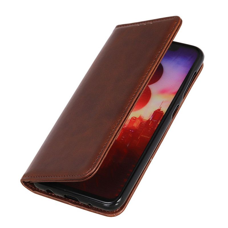 Flip Case Für Xiaomi Redmi Note 8 Pro Schwarz Elegantes Spaltleder