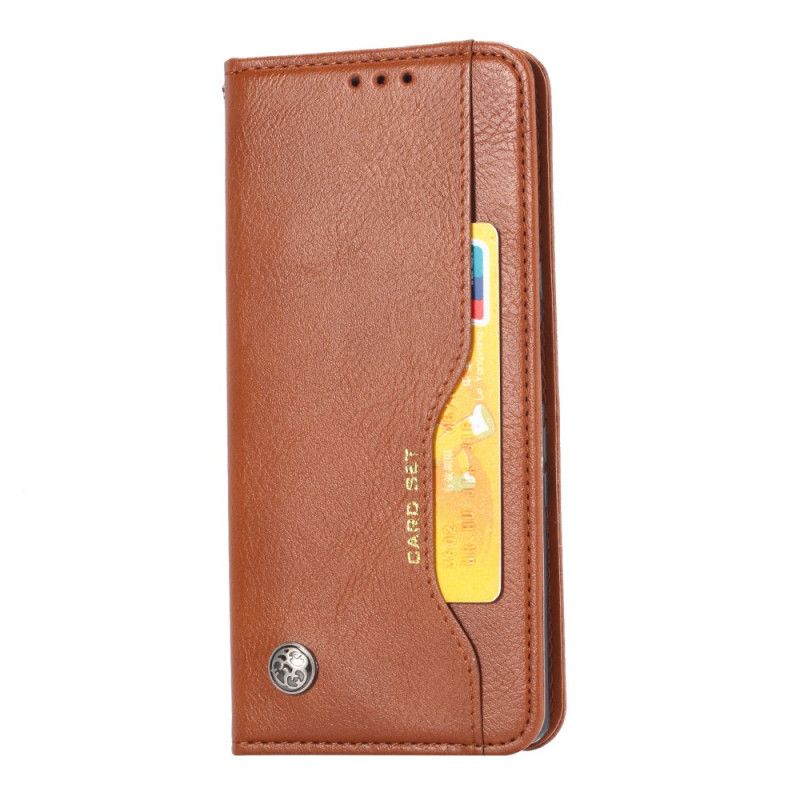 Flip Case Für Xiaomi Redmi Note 8 Pro Schwarz Kartenhalter Aus Kunstleder