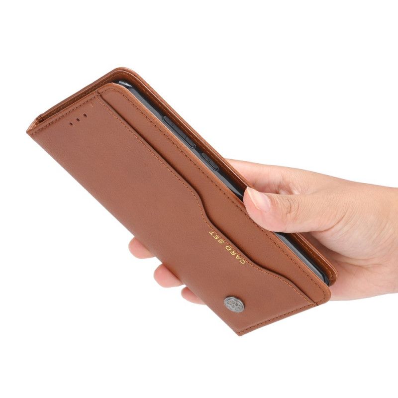 Flip Case Für Xiaomi Redmi Note 8 Pro Schwarz Kartenhalter Aus Kunstleder