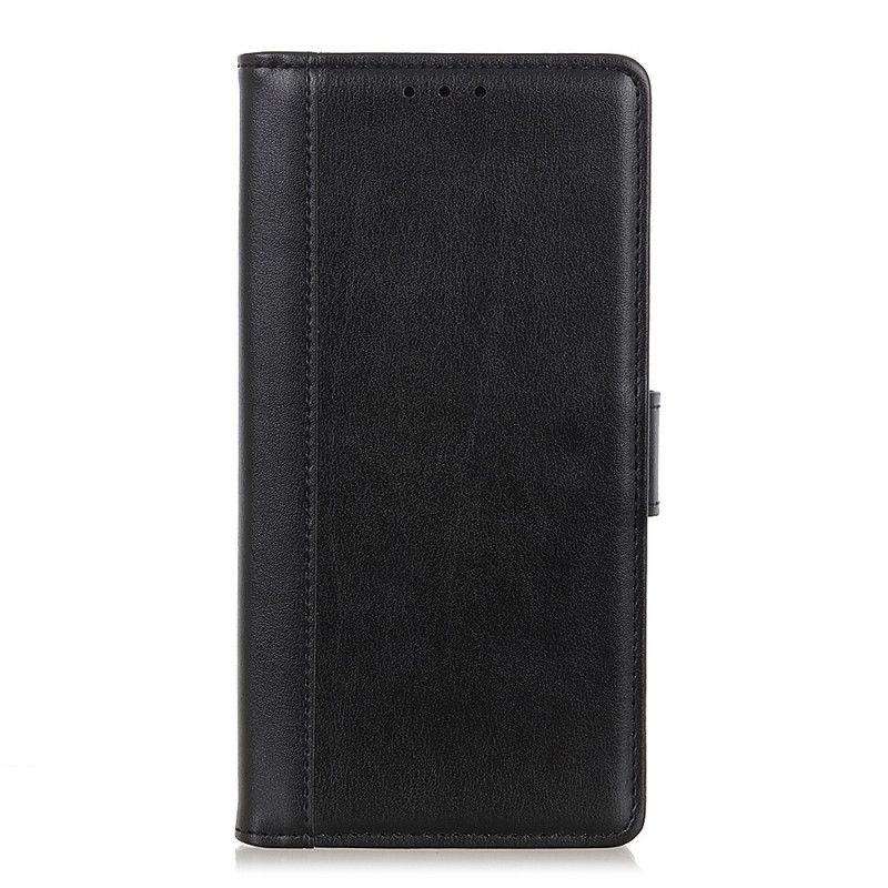 Flip Case Xiaomi Redmi Note 8 Pro Schwarz Farbige Spaltlederversion