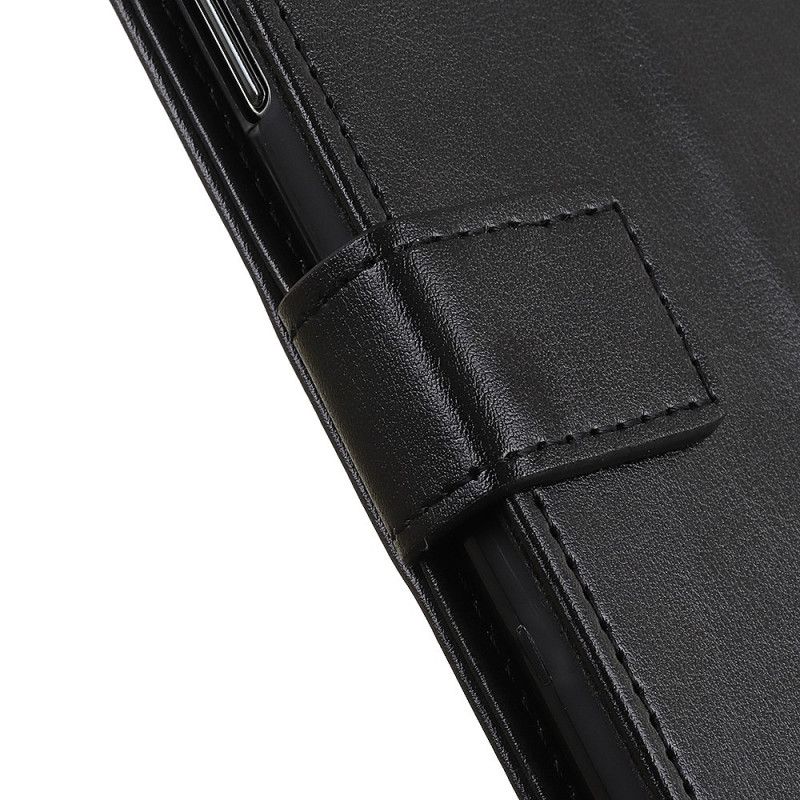 Flip Case Xiaomi Redmi Note 8 Pro Schwarz Farbige Spaltlederversion