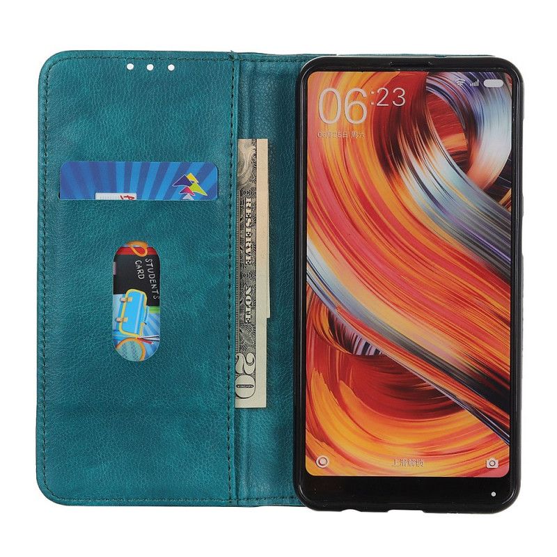 Flip Case Xiaomi Redmi Note 8 Pro Schwarz Handyhülle Geteilte Litschilederversion