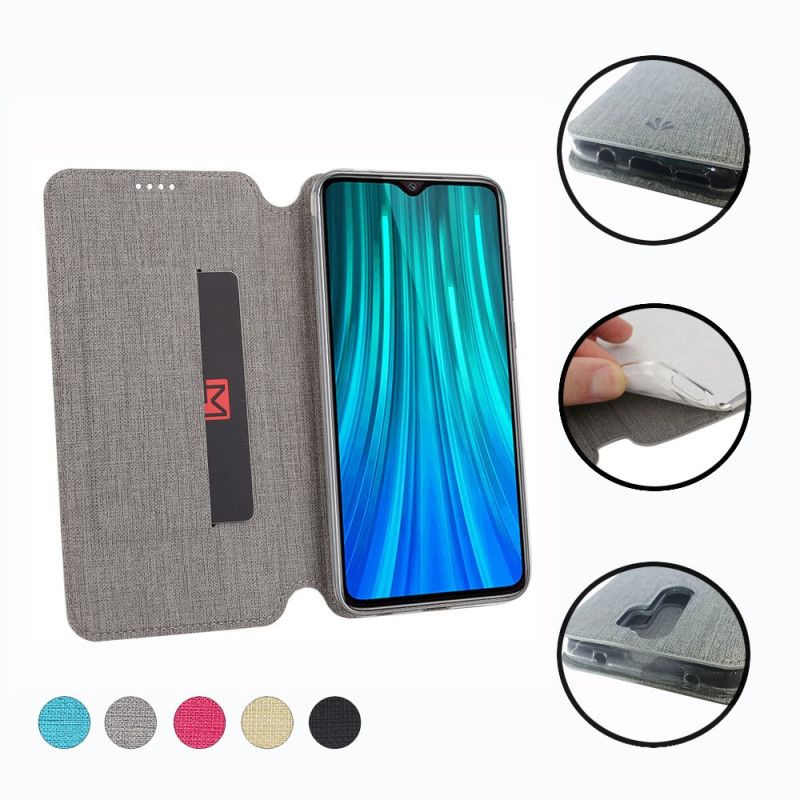 Flip Case Xiaomi Redmi Note 8 Pro Schwarz Strukturiert