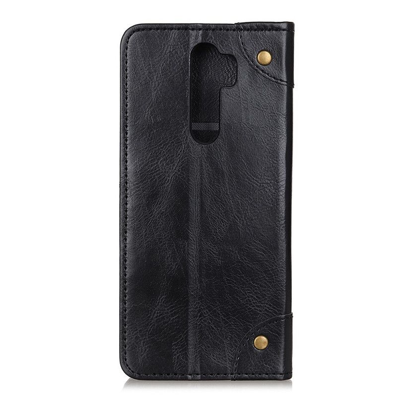 Flip Case Xiaomi Redmi Note 8 Pro Schwarz Vintage Alt