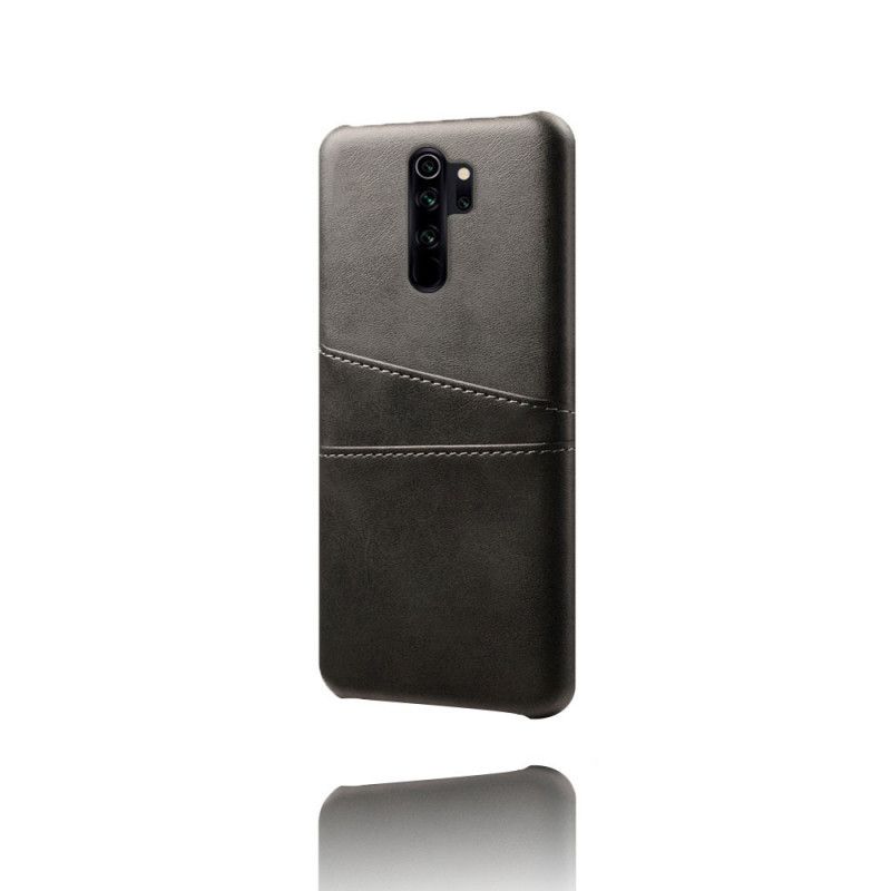 Hülle Für Xiaomi Redmi Note 8 Pro Schwarz Doppelter Karteninhaber