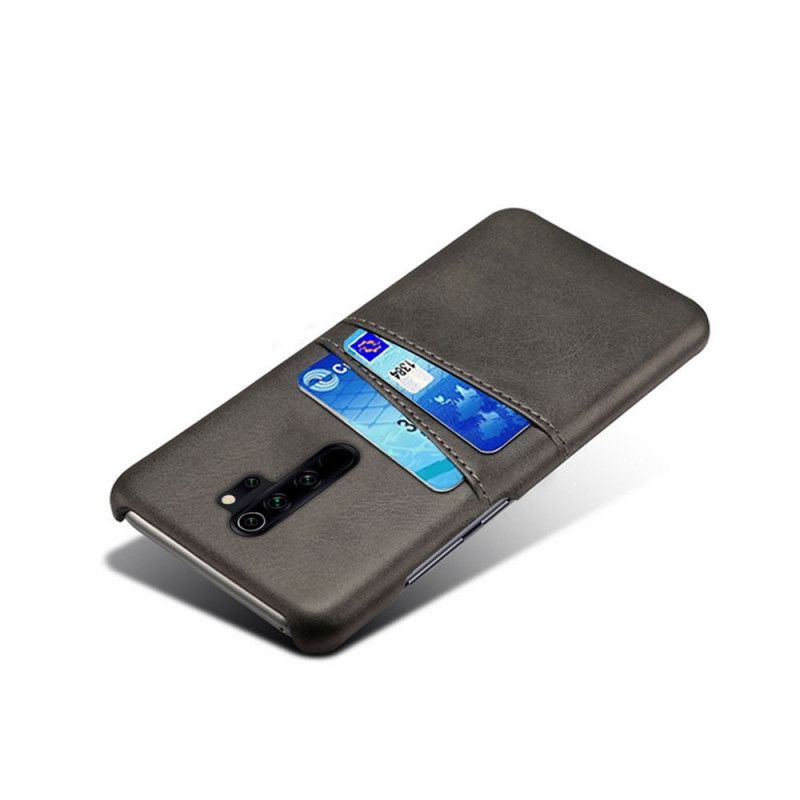Hülle Für Xiaomi Redmi Note 8 Pro Schwarz Doppelter Karteninhaber
