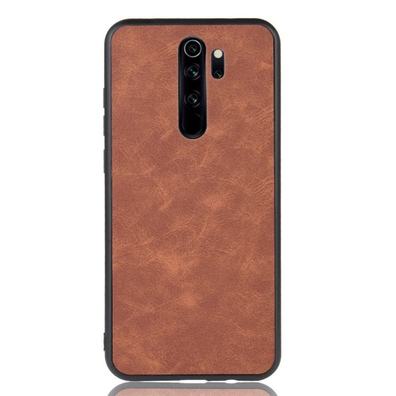 Hülle Für Xiaomi Redmi Note 8 Pro Schwarz Ledereffekt Im Vintage-Look