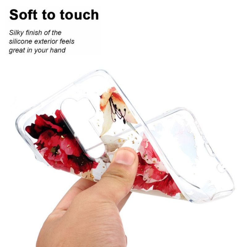 Hülle Für Xiaomi Redmi Note 8 Pro Transparente Schöne Blumensträuße