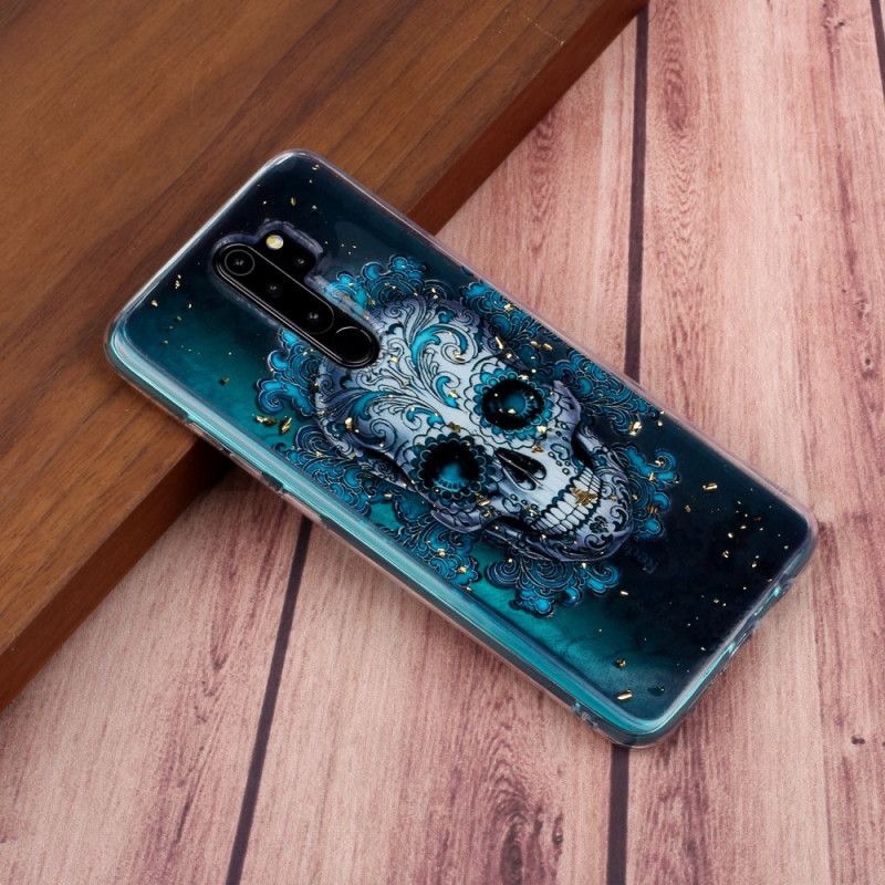 Hülle Xiaomi Redmi Note 8 Pro Blauer Schädel