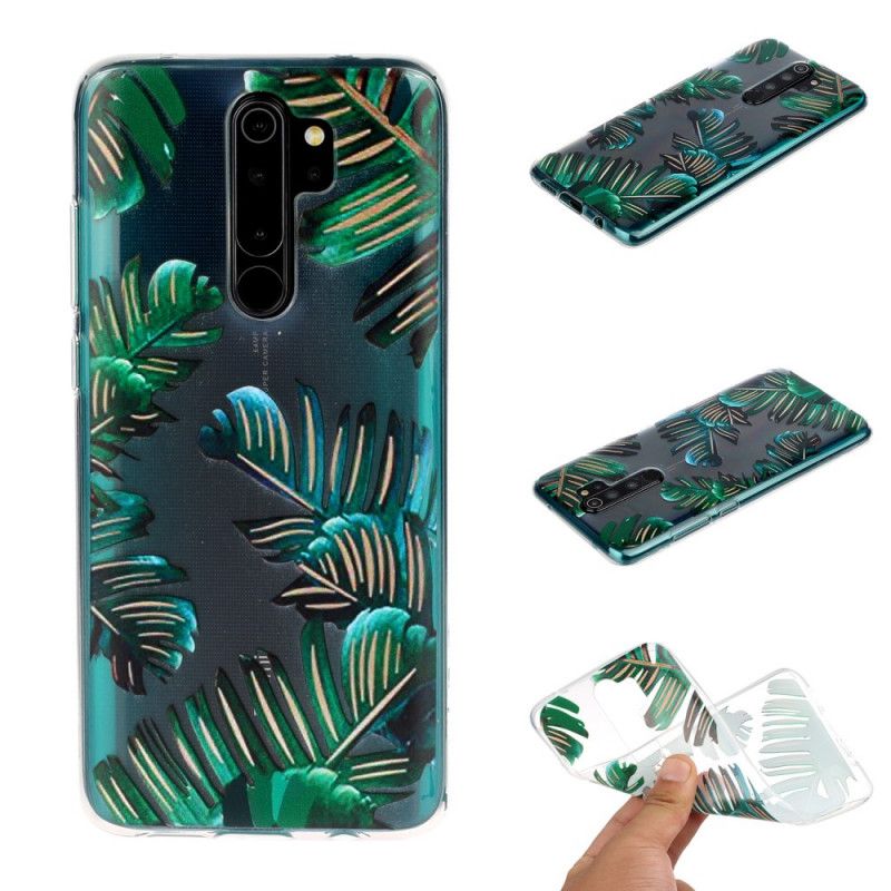 Hülle Xiaomi Redmi Note 8 Pro Handyhülle Grüne Blätter