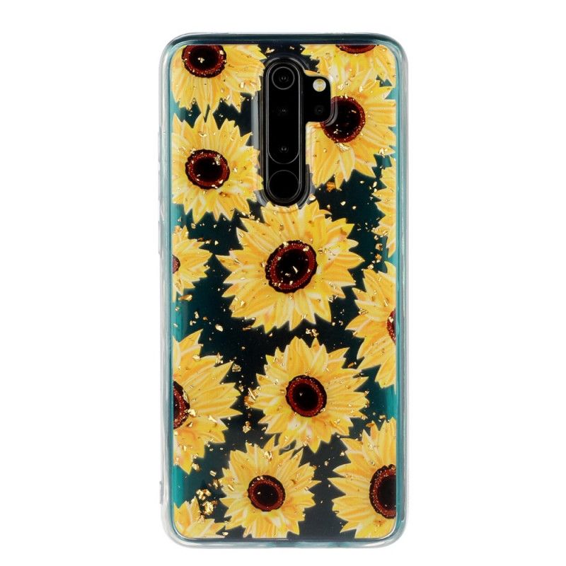 Hülle Xiaomi Redmi Note 8 Pro Handyhülle Mehrere Sonnenblumen