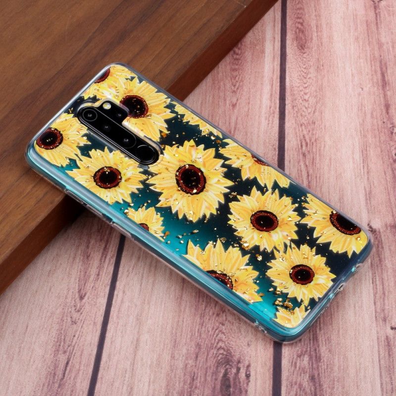 Hülle Xiaomi Redmi Note 8 Pro Handyhülle Mehrere Sonnenblumen